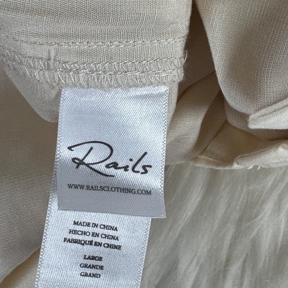 Rails Monte Oat Linen Blend Pull On Cuffed High Waist Shorts Sz L - Picture 6 of 9